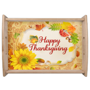 Happy Thanksgiving 13 Serving Tray