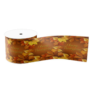 Happy Thanksgiving 1 3" Wide Ribbon
