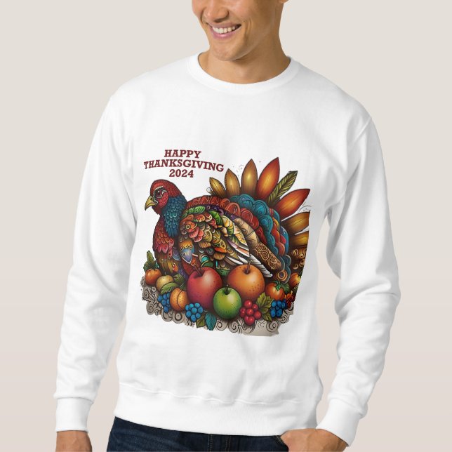 happy thanksgiving 2024 sweatshirt (Front)