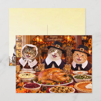 Happy Thanksgiving 2026 From Dawn, Annie, Tito Taz Holiday Postcard