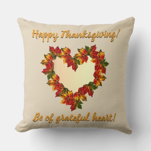 Happy Thanksgiving! 20"x20" Pillow (Front)