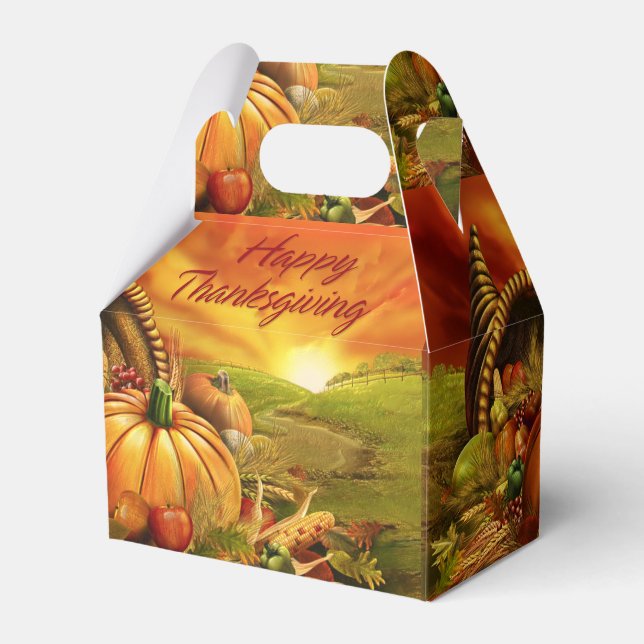 Happy Thanksgiving 2 Favor Boxes (Front Side)