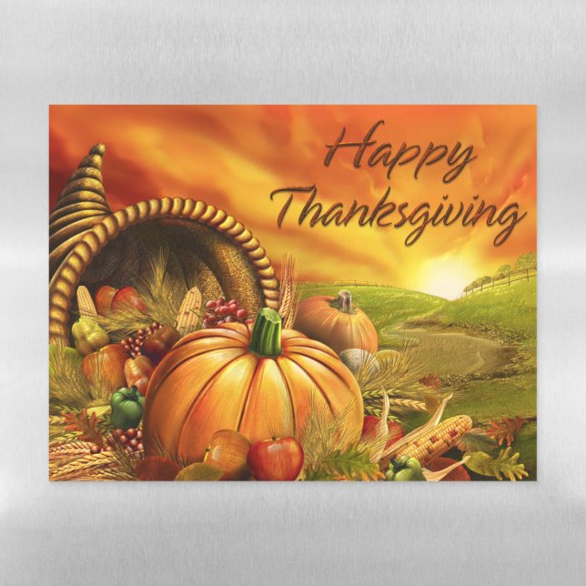 Happy Thanksgiving 2 Magnetic Dry Erase Sheet (Horizontal)