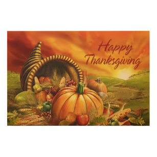 Thanksgiving Wood Wall Art Zazzle