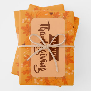 Happy Thanksgiving 2 Wrapping Paper Sheets