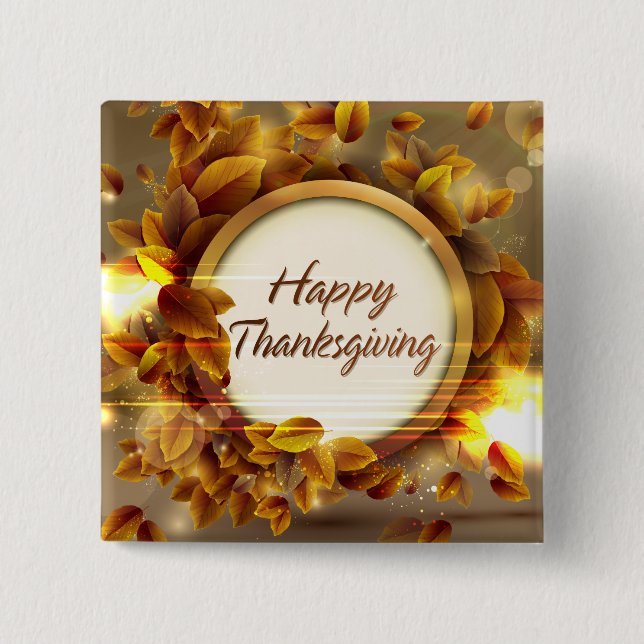 Happy Thanksgiving 3 Button (Front)