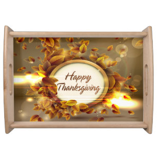Happy Thanksgiving 3 Serving Tray
