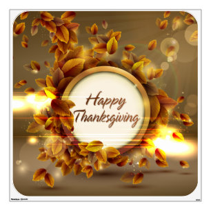 Happy Thanksgiving 3 Wall Decal