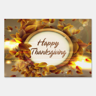 Happy Thanksgiving  3 Yard Sign
