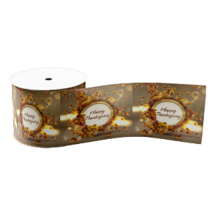 Happy Thanksgiving 3A - 3" Wide Ribbon
