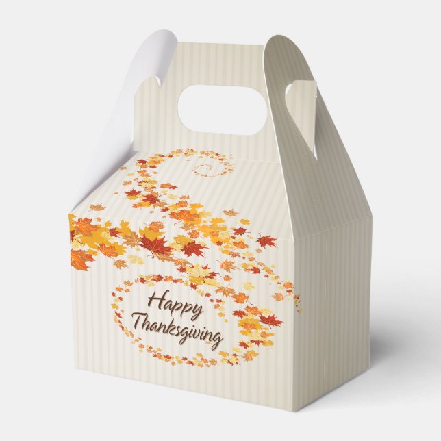 Happy Thanksgiving 4A Options Favor Boxes (Front Side)