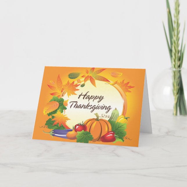 Happy Thanksgiving 5 Card (Front)