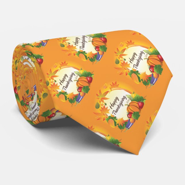 Happy Thanksgiving 5 Tie (Rolled)