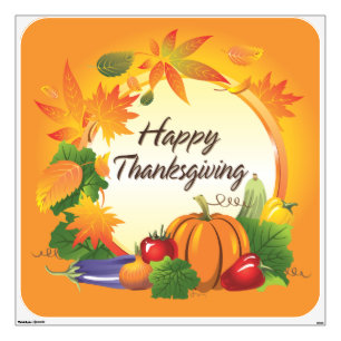 Happy Thanksgiving 5 Wall Decal