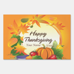 Happy Thanksgiving  5 Yard Sign