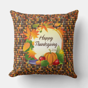 Happy Thanksgiving 5A-13A Options Throw Pillow