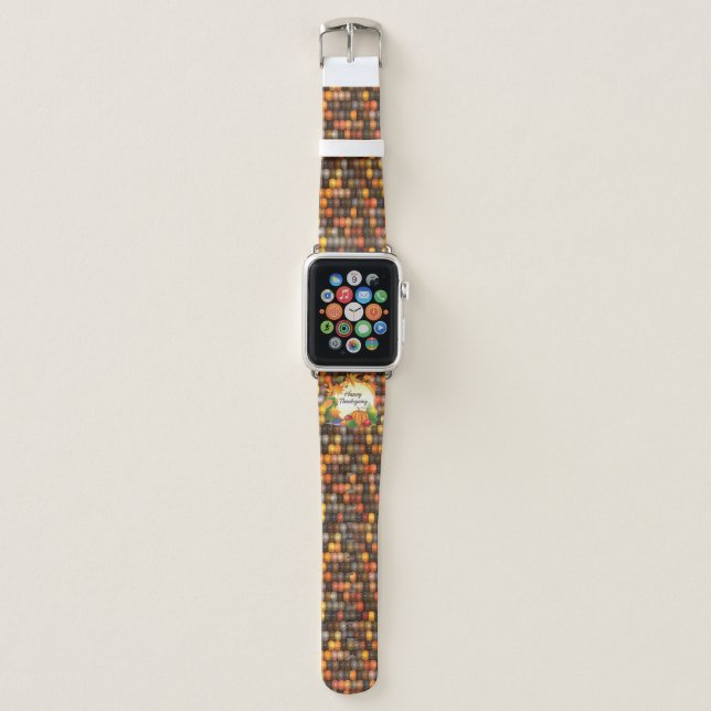 Happy Thanksgiving 5A Options Apple Watch Band (Front)