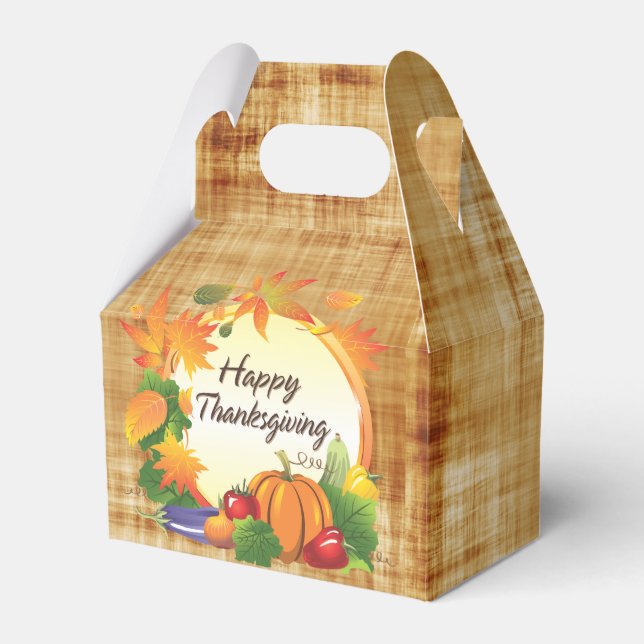 Happy Thanksgiving 5A Options Favor Boxes (Front Side)