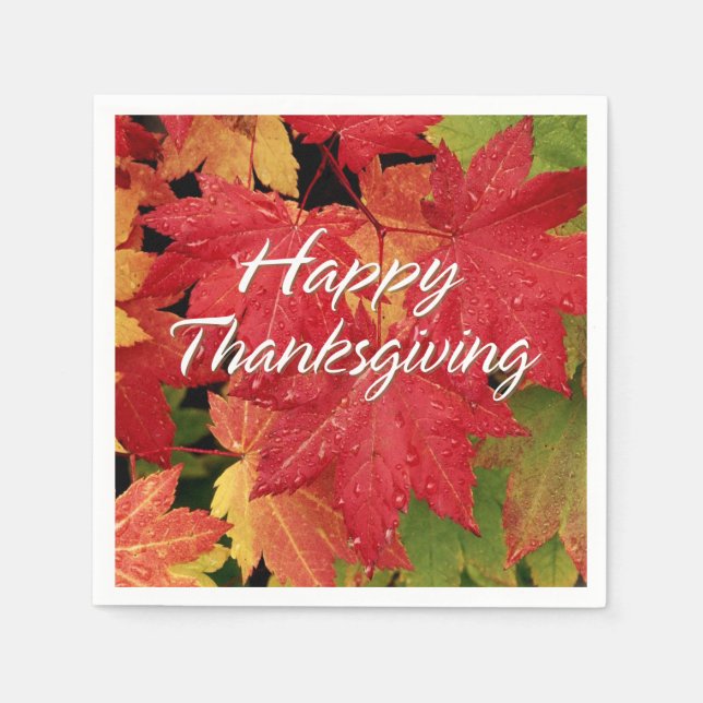 Happy Thanksgiving 8 Options Napkins (Front)