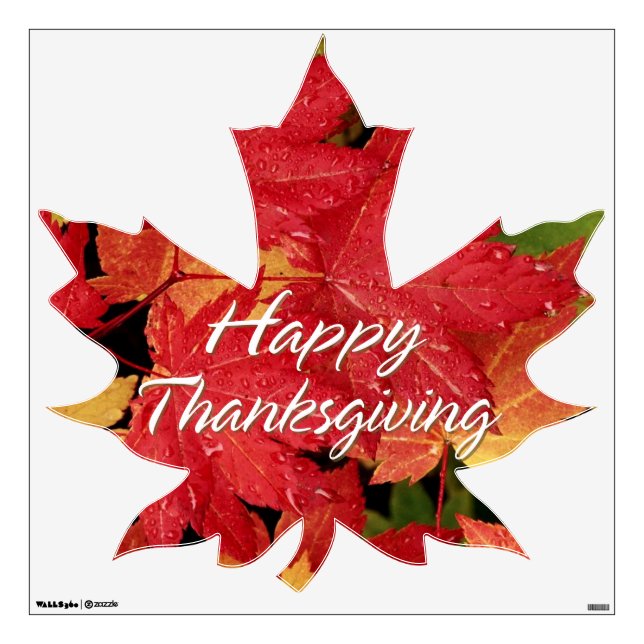 Happy Thanksgiving  8 Wall Decals (Front)