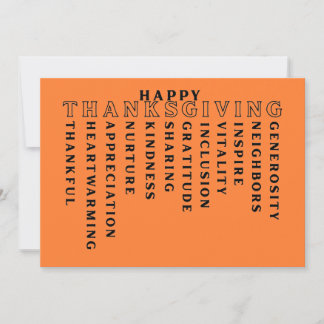 Happy Thanksgiving Acrostic Card