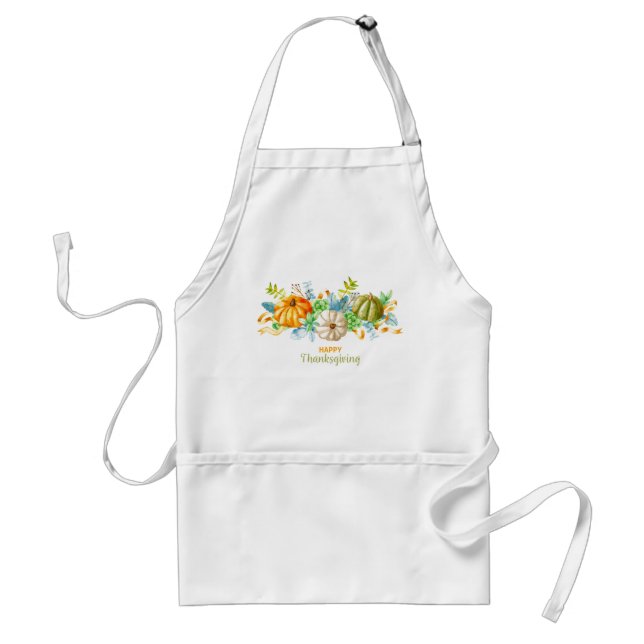 Happy Thanksgiving Adult Apron (Front)