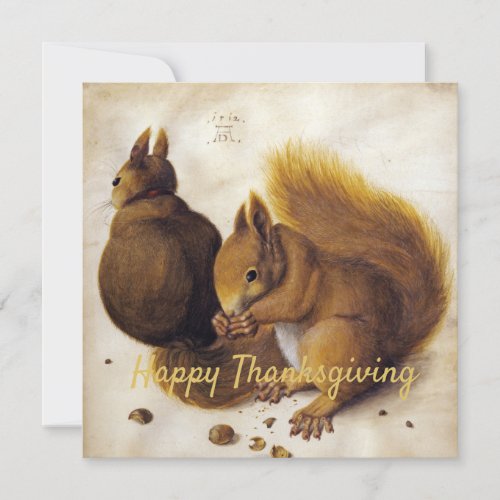 Happy Thanksgiving _ Albrecht Drer Two Squirrels 