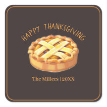 Happy Thanksgiving Apple Pie Personalized 