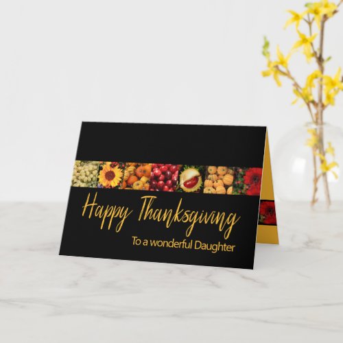 Happy Thanksgiving Autumn Collage Customizable Card