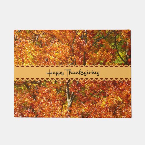 Happy Thanksgiving Autumn Colors Doormat