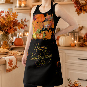 Happy Thanksgiving Autumn Harvest Apron