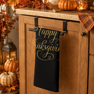 Happy Thanksgiving Autumn Harvest Kitchen Towel