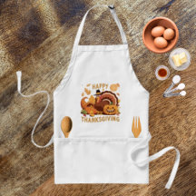 Happy Thanksgiving Autumn Harvest Standard Apron