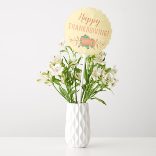 Happy Thanksgiving Autumn Leaves Custom Balloon