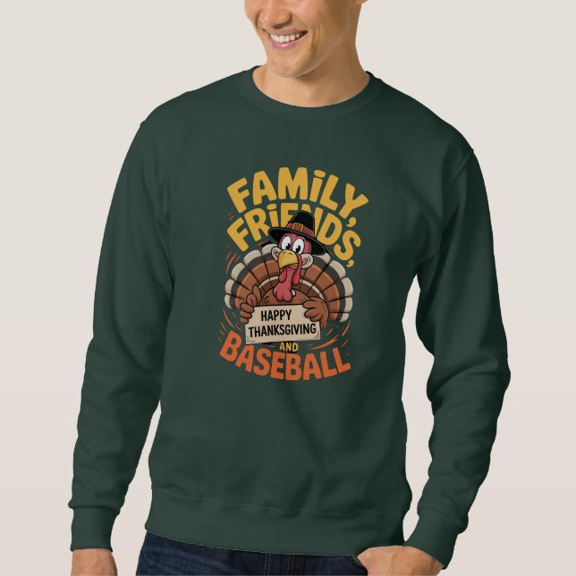 Happy Thanksgiving Autumn Leaves Sweatshirt (Front)