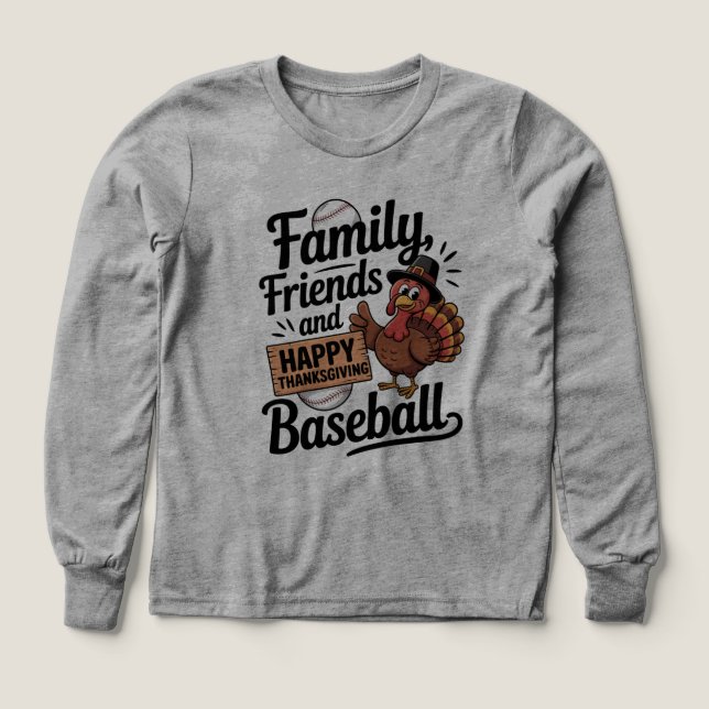 “Happy Thanksgiving Autumn Leaves Tri-Blend Shirts (Design Front)