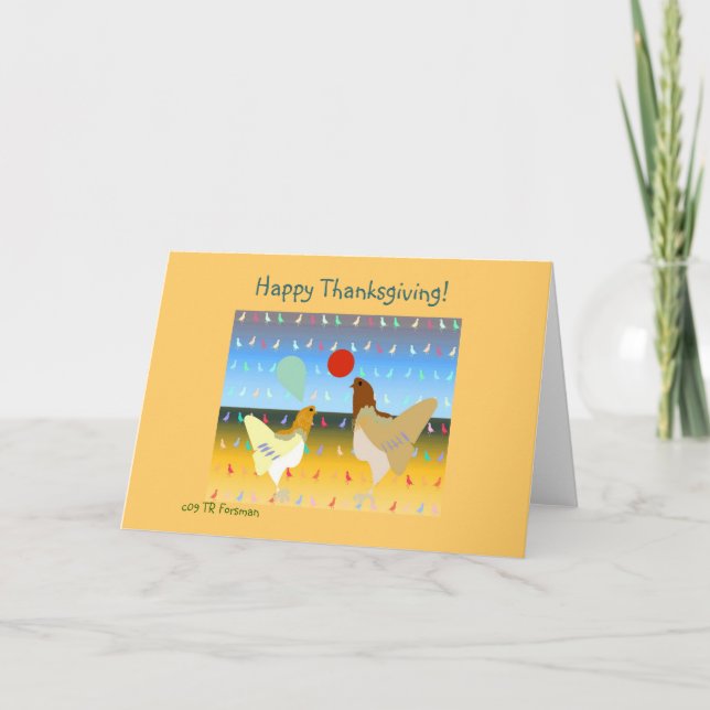 Happy Thanksgiving (Backyard chickens) card (Front)