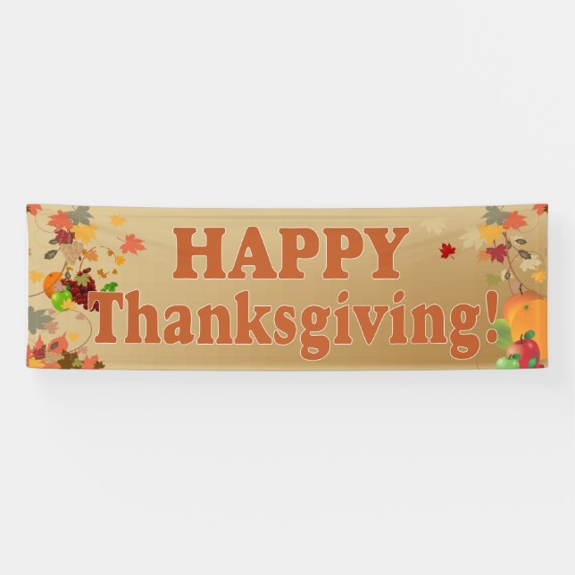 Happy Thanksgiving Banner (Horizontal)