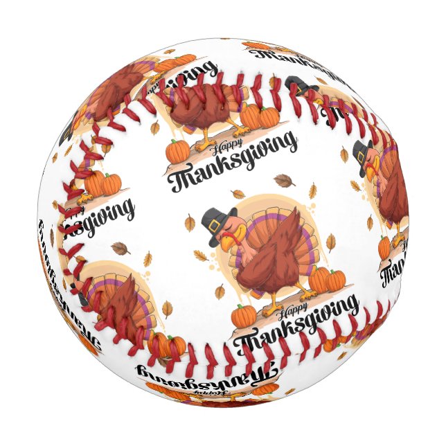 Happy Thanksgiving  Baseball (Back Right)