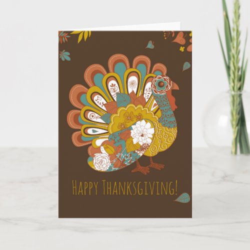 Happy Thanksgiving Beautiful Turkey Card