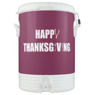 Happy Thanksgiving Beverage Cooler