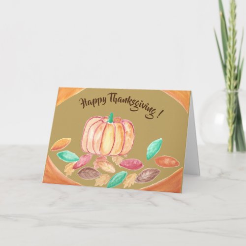 Happy Thanksgiving blank greeting card