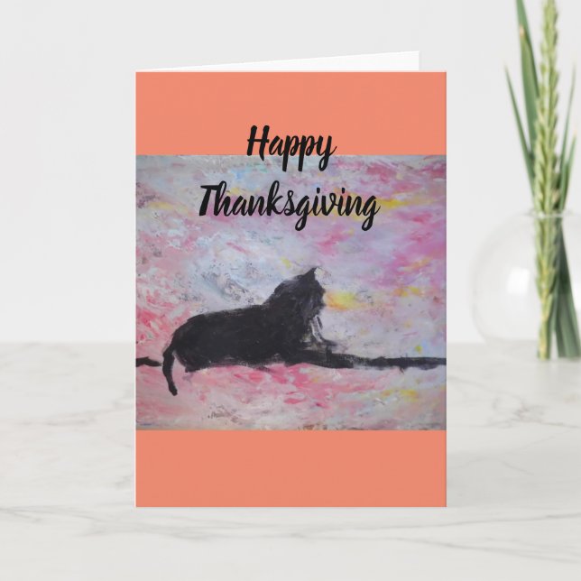 Happy Thanksgiving Blank Greeting Card (Front)
