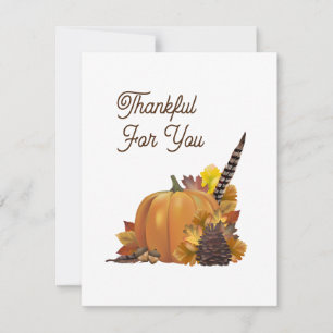 Happy Thanksgiving Blank Greeting Cards