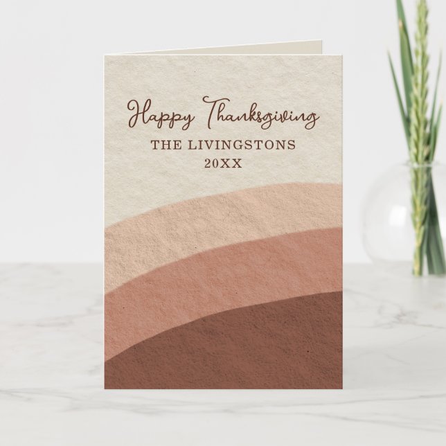 Happy Thanksgiving - Boho Aesthetic Greeting Card (Front)