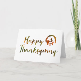Happy Thanksgiving (bokeh turkey lights) Holiday Card