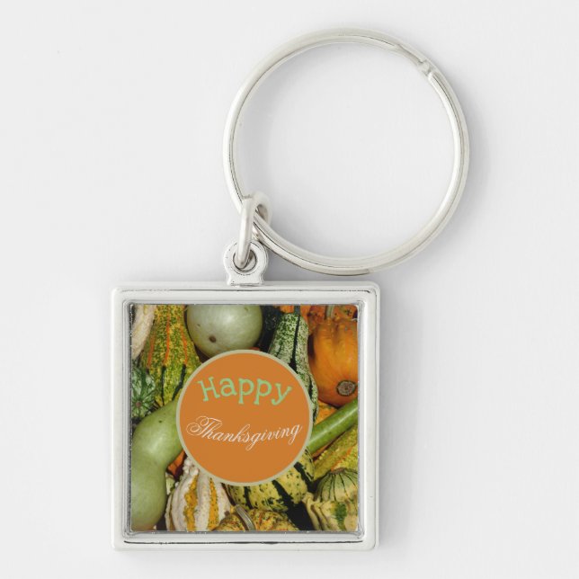 Happy Thanksgiving Bountiful Harvest Keychain (Front)