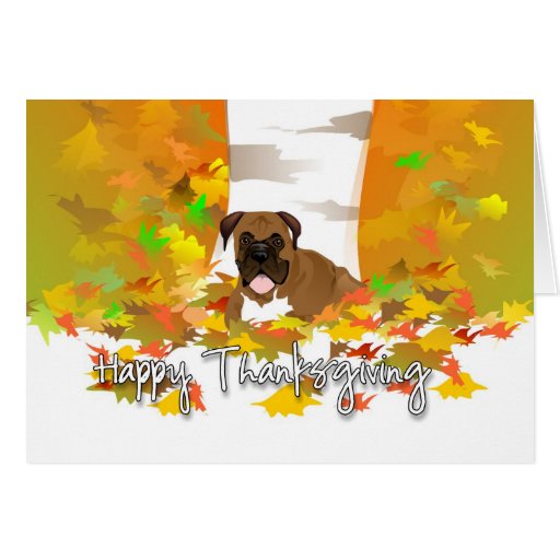 Happy Thanksgiving - Boxer Dog Greeting Card | Zazzle