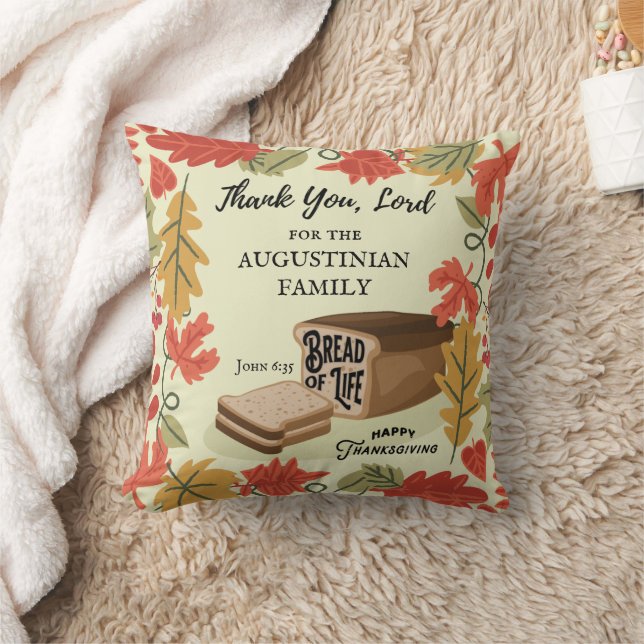 Happy Thanksgiving BREAD OF LIFE Throw Pillow (Blanket)