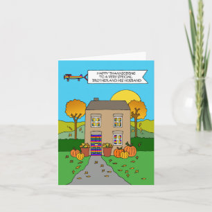 Happy Thanksgiving Brother and Husband Card